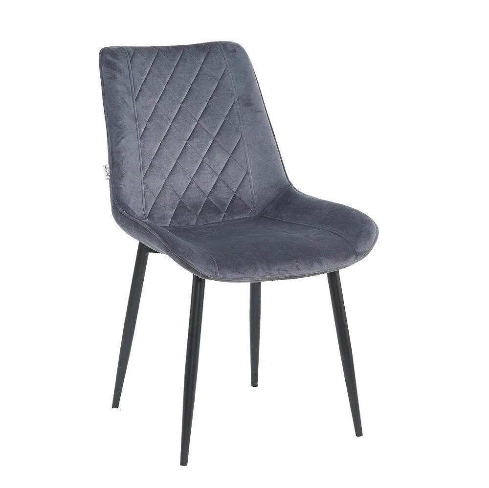 Chair Lugano, Gray Velvet 