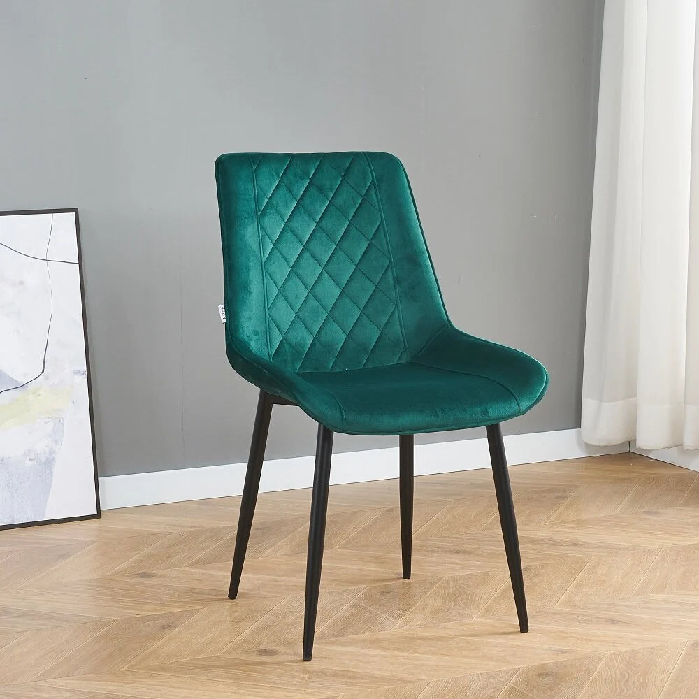 Armchair Lugano, Green Velvet 