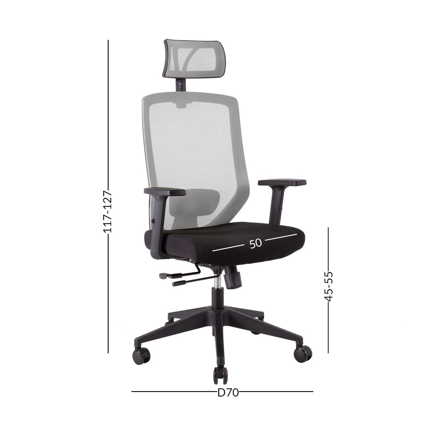 Work chair JOY black/grey 