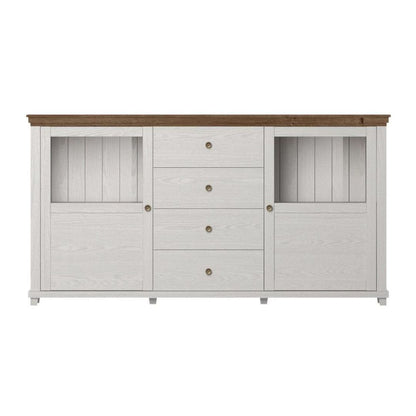 EVORA WM - Chest of drawers 2 doors 4 drawers / White 