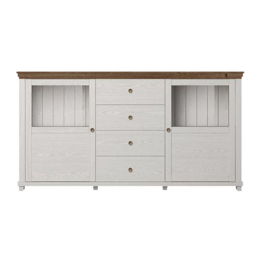 EVORA WM - Chest of drawers 2 doors 4 drawers / White 