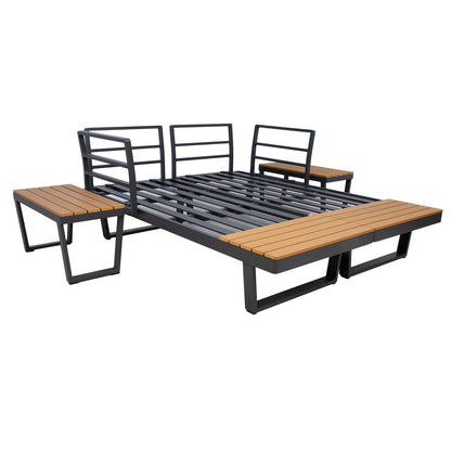 Garden furniture set MALTA modular sofa and 2 tables / Gray 