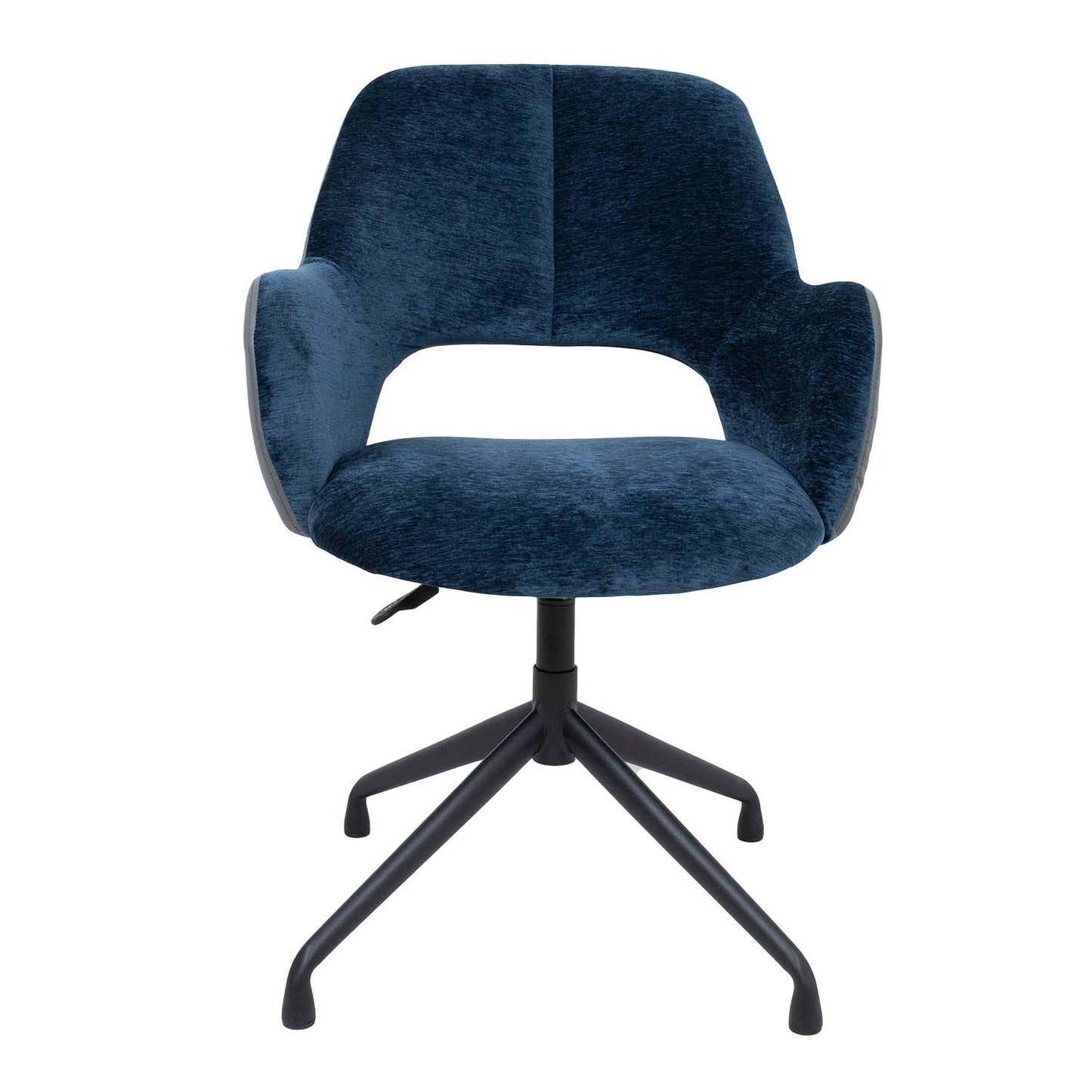 Work chair KENO without wheels, blue/grey 