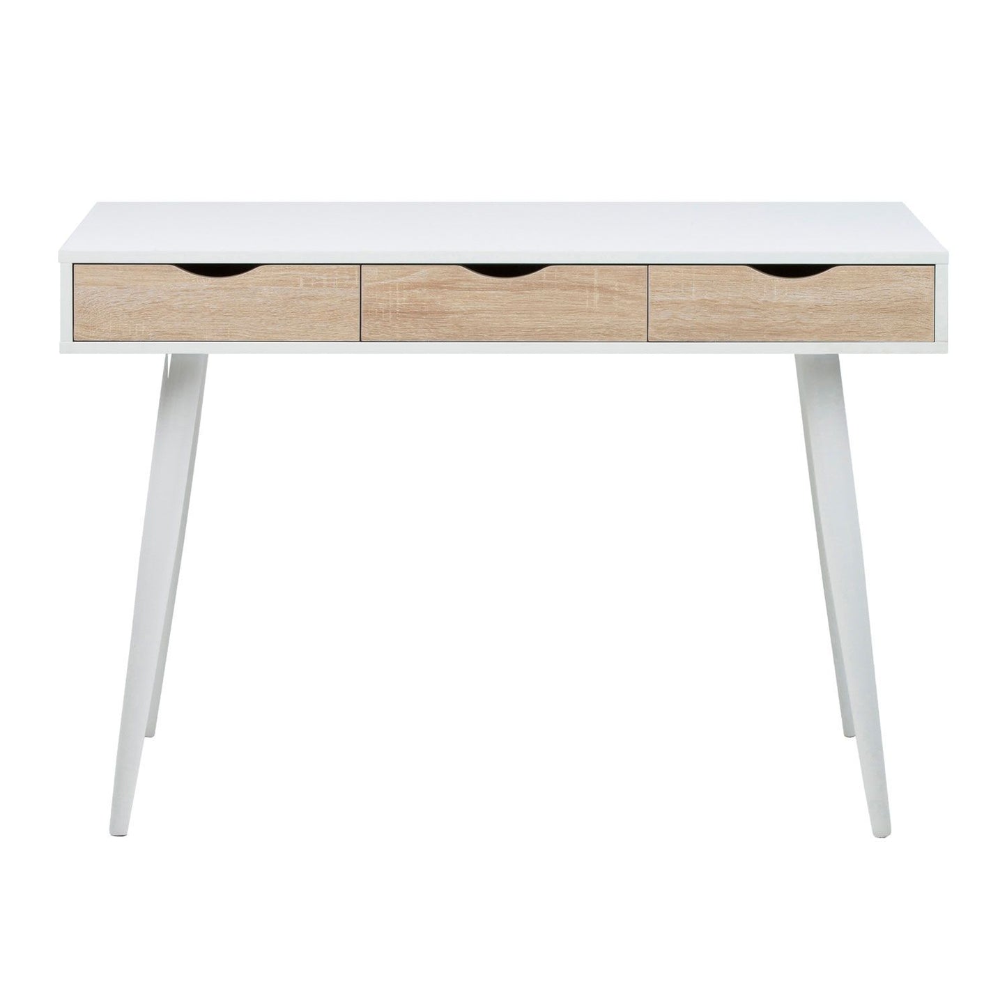 Desk NEPTUNE 110x50xH77km, white/oak 