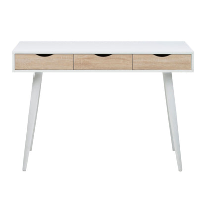 Desk NEPTUNE 110x50xH77km, white/oak 