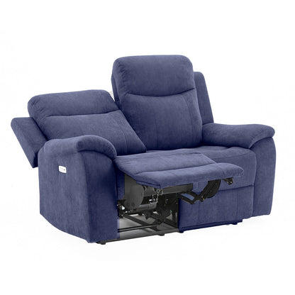 Sofa MILO 2-seater 155x96xH103cm, with electric mechanism, blue