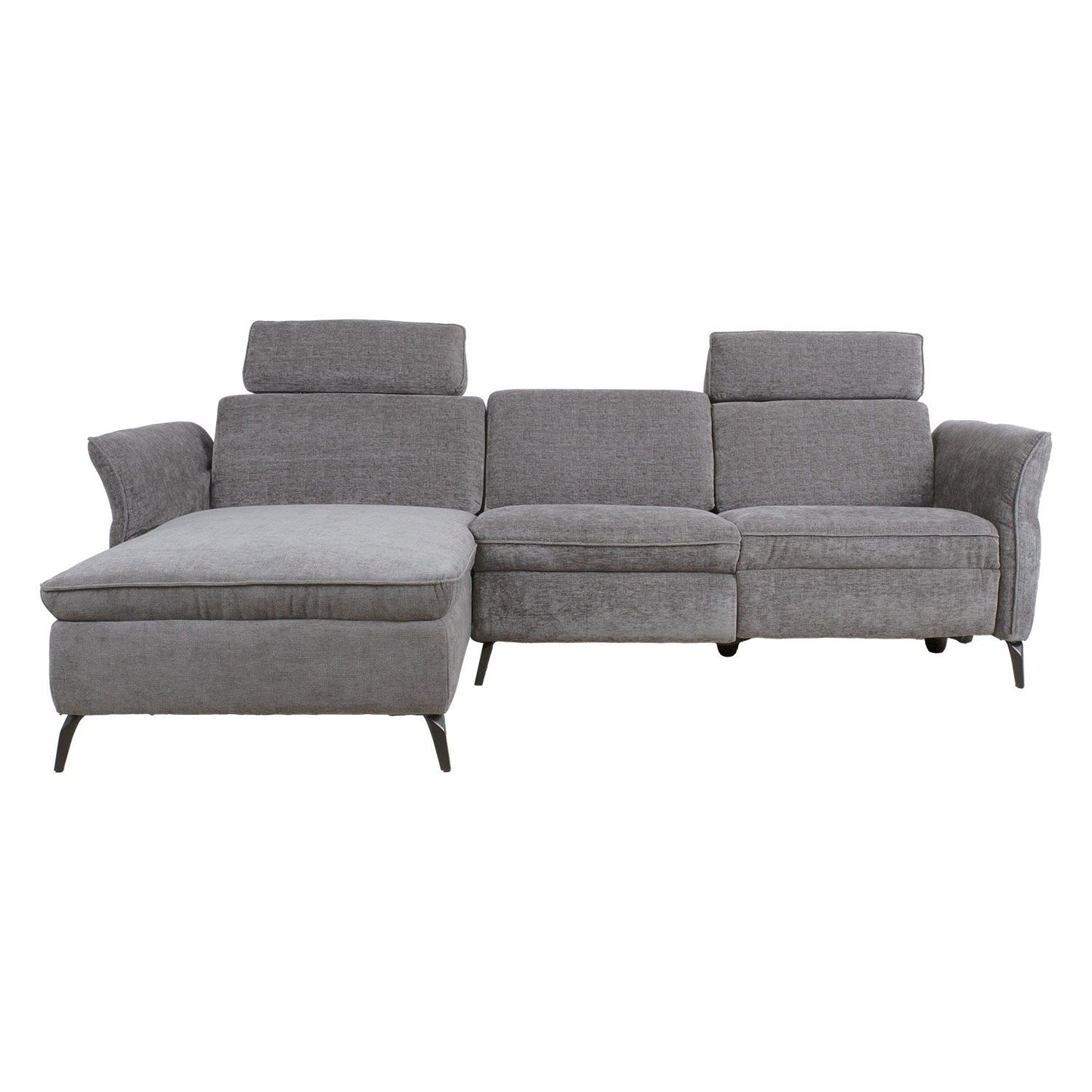 Corner sofa DAYTON KS, electric chair, light gray