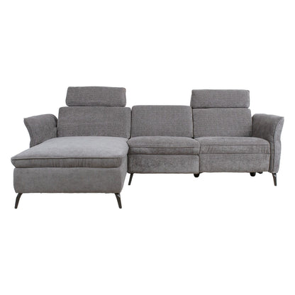 Corner sofa DAYTON KS, electric chair, light gray