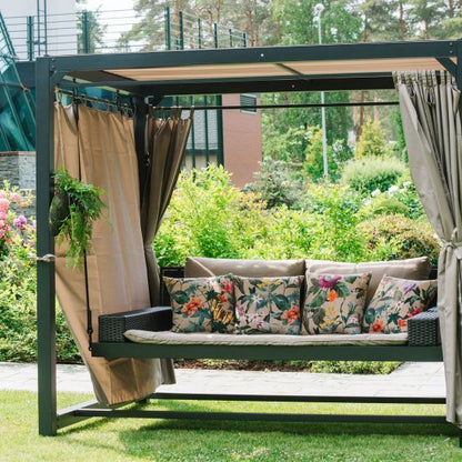 Swing gazebo BARCELONA / Brown/beige 