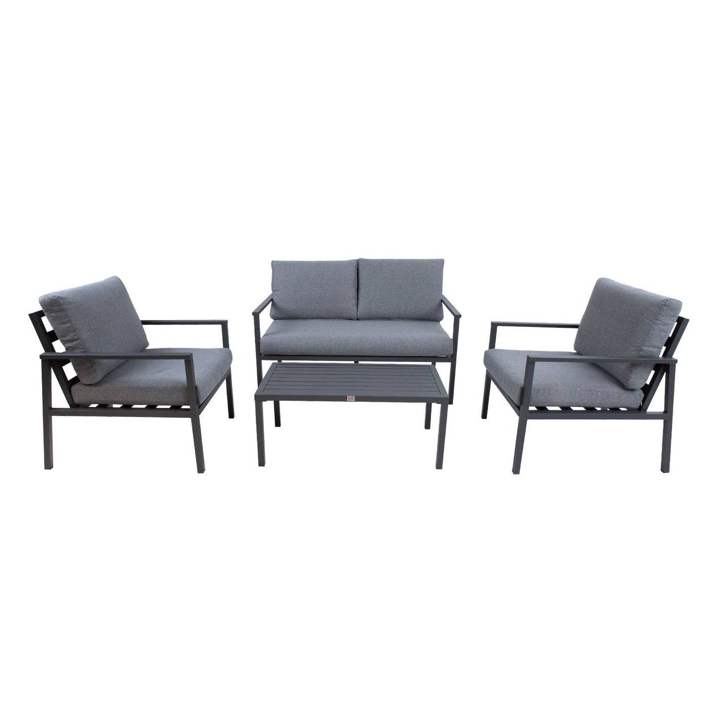 Garden furniture set ADRIO table, sofa and 2 chairs, dark gray 