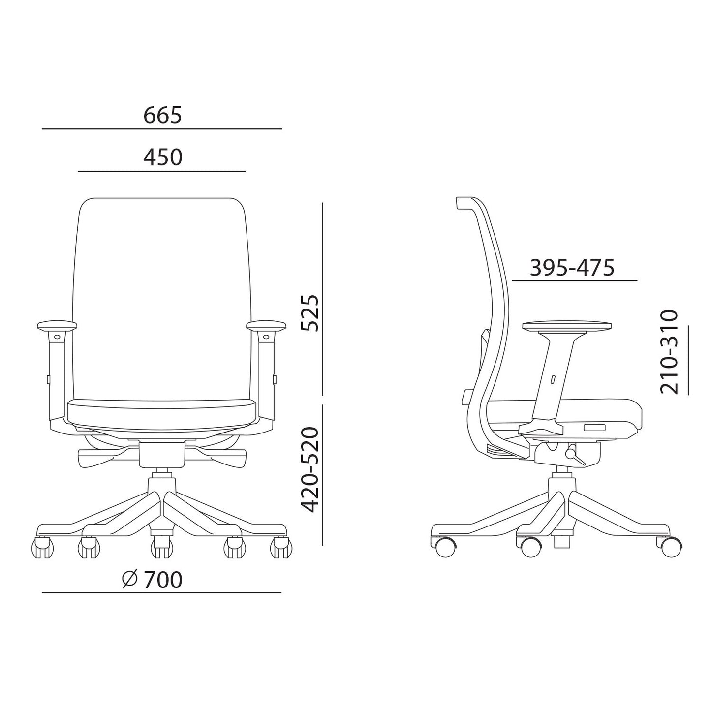 Work chair ANGGUN / Yellow 