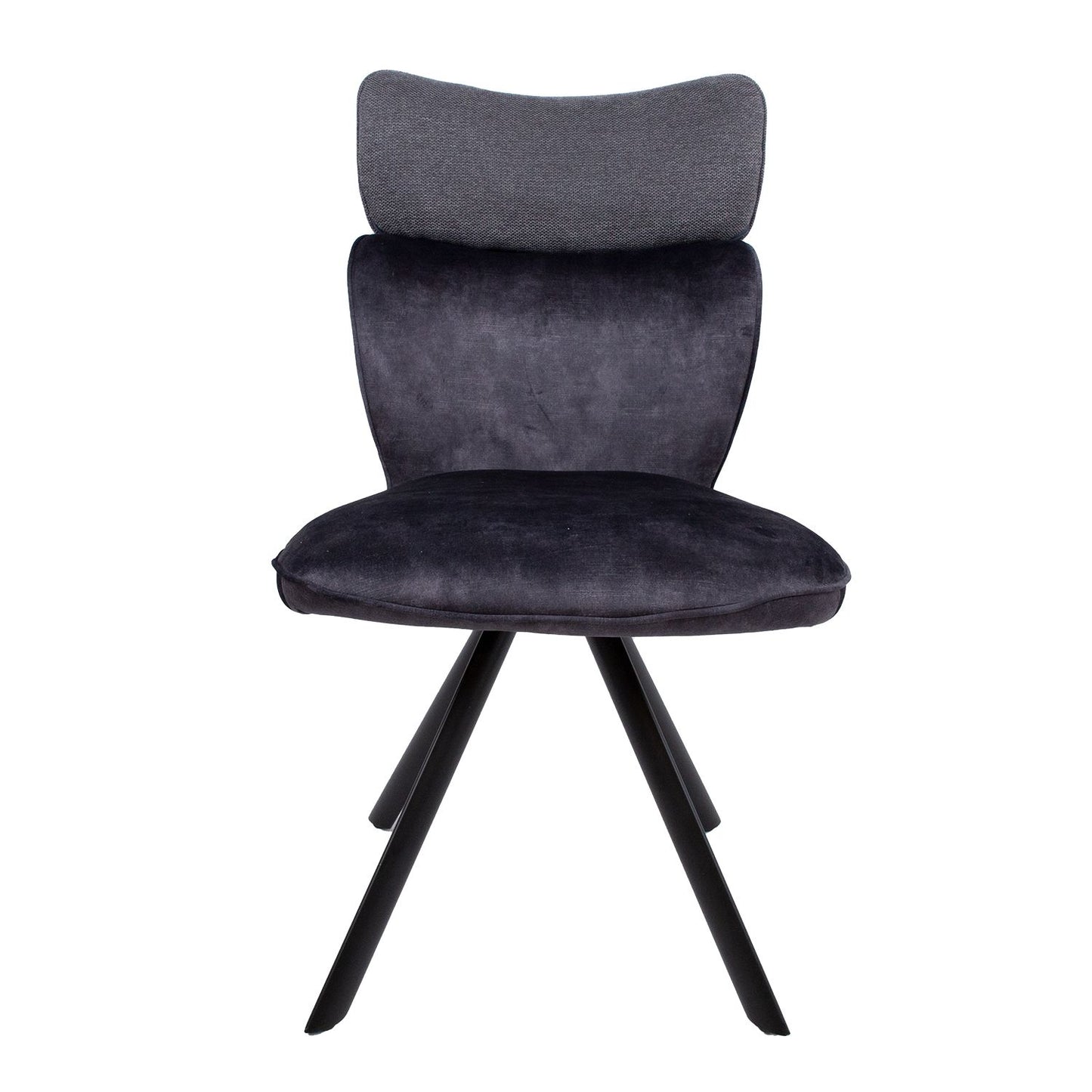 Chair EDDY, dark gray velvet 