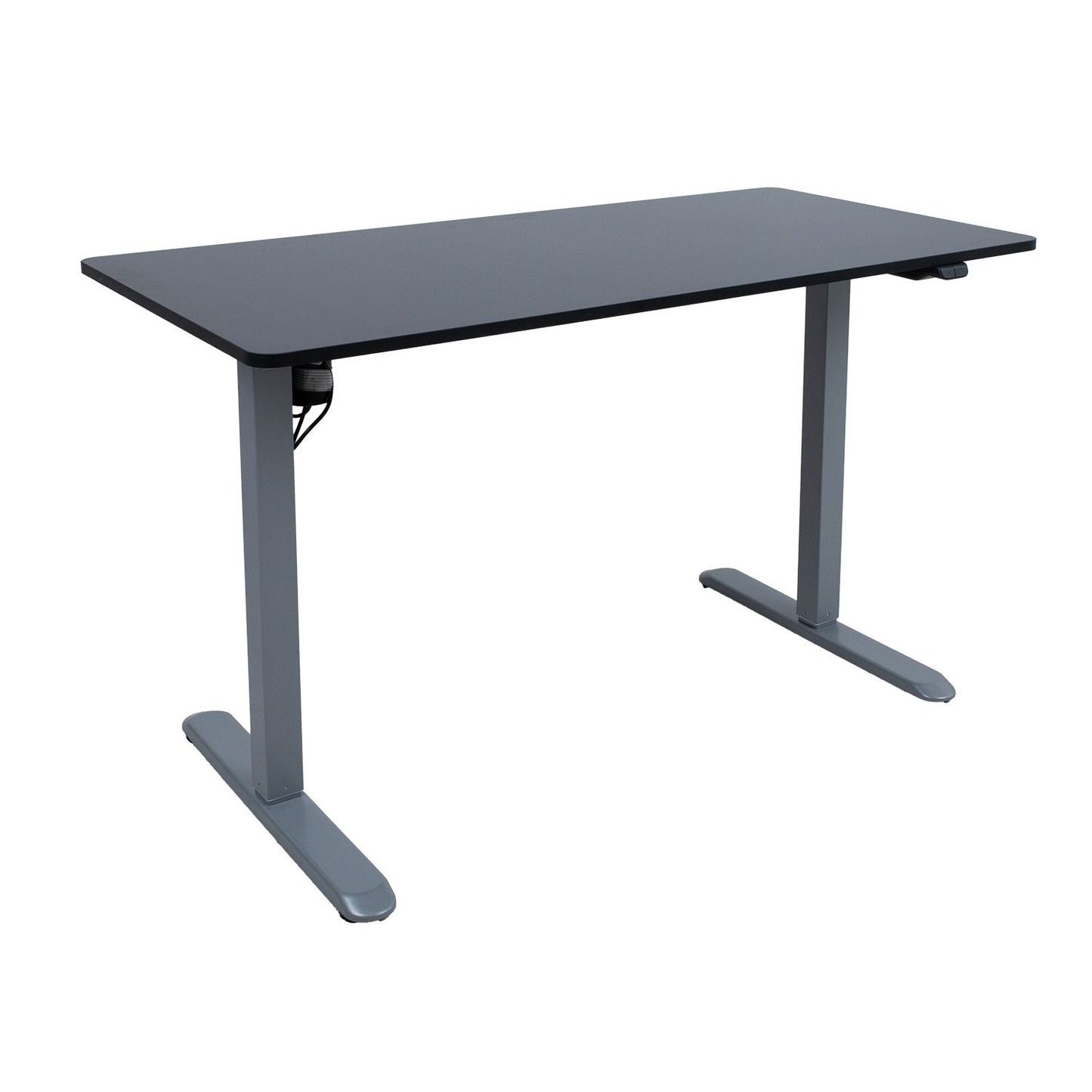 Desk ERGO LIGHT with 1 motor 120x60cm, silver gray/black 