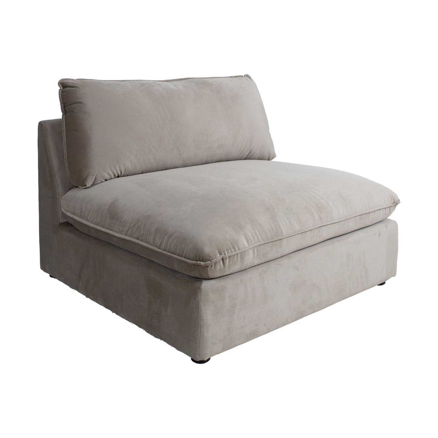 Modular sofa TEVY 1-seater without armrests, beige