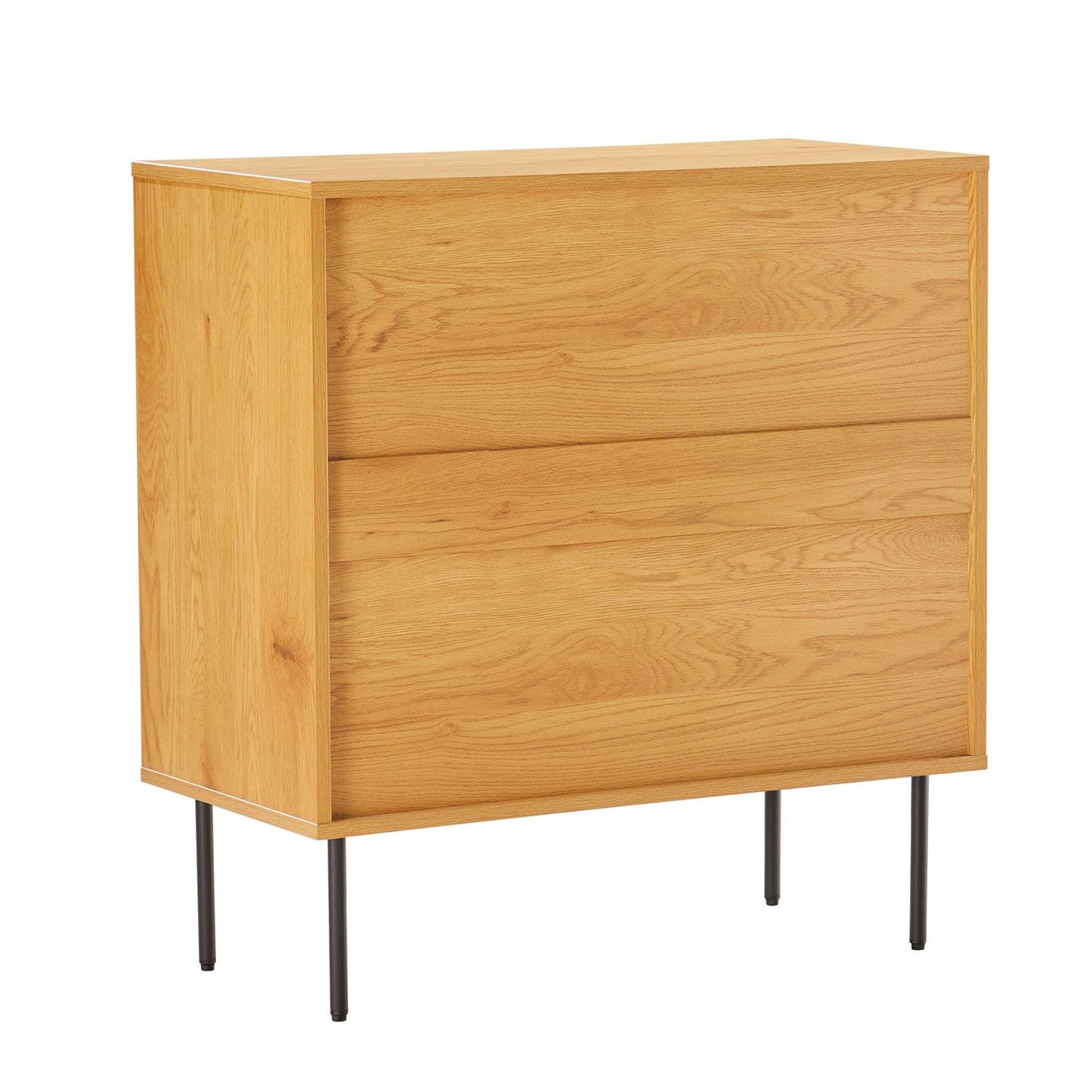 Chest of drawers LINE 80x40xH85cm, melamine with oak pattern