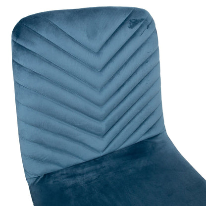 Chair BRIE, blue velvet 