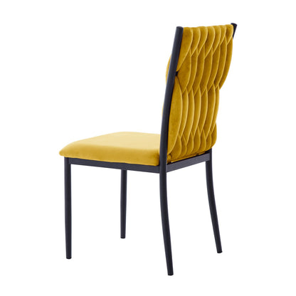 Chair EMORY, golden yellow velvet 