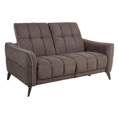 Regliner sofa CATHY 2-seater, electric, light brown