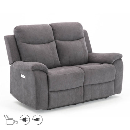 Sofa MILO 2-seater 155x96xH103cm, with electric mechanism, gray