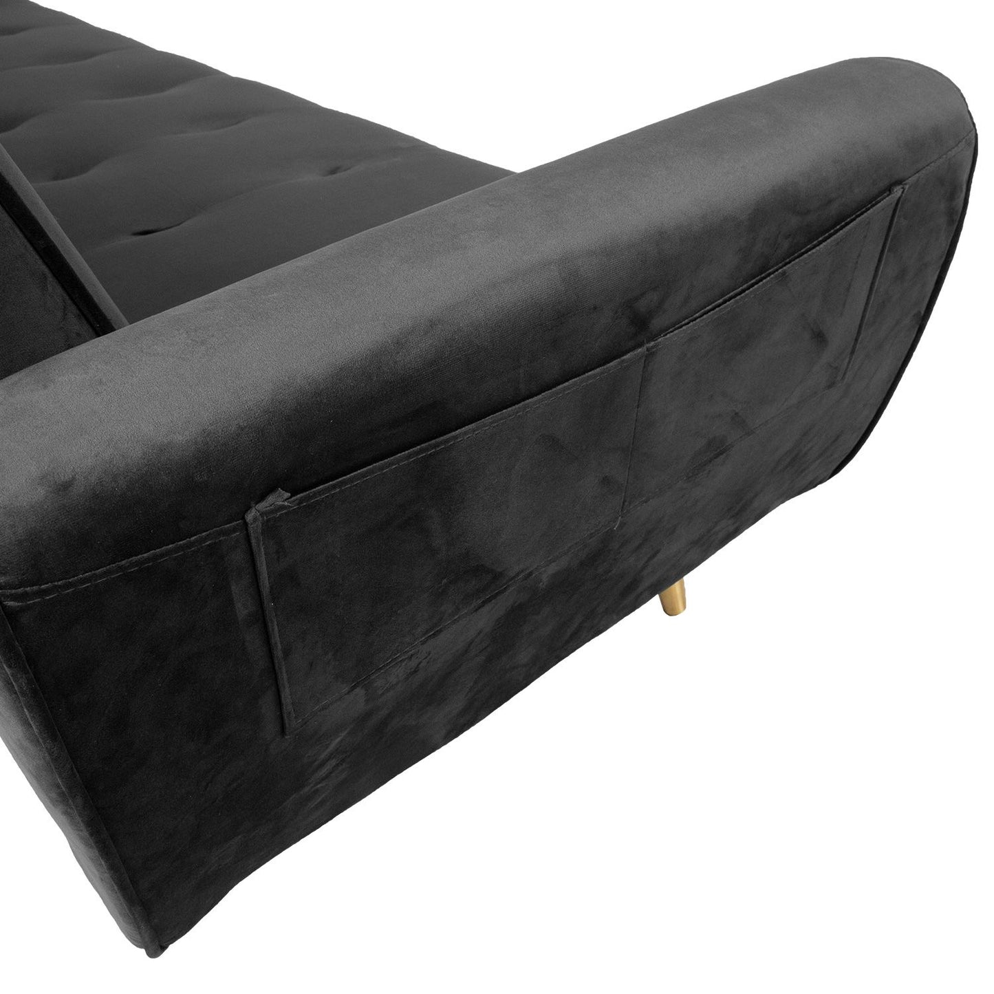 Sofa bed FALUN 214x83xH82cm, gray velvet