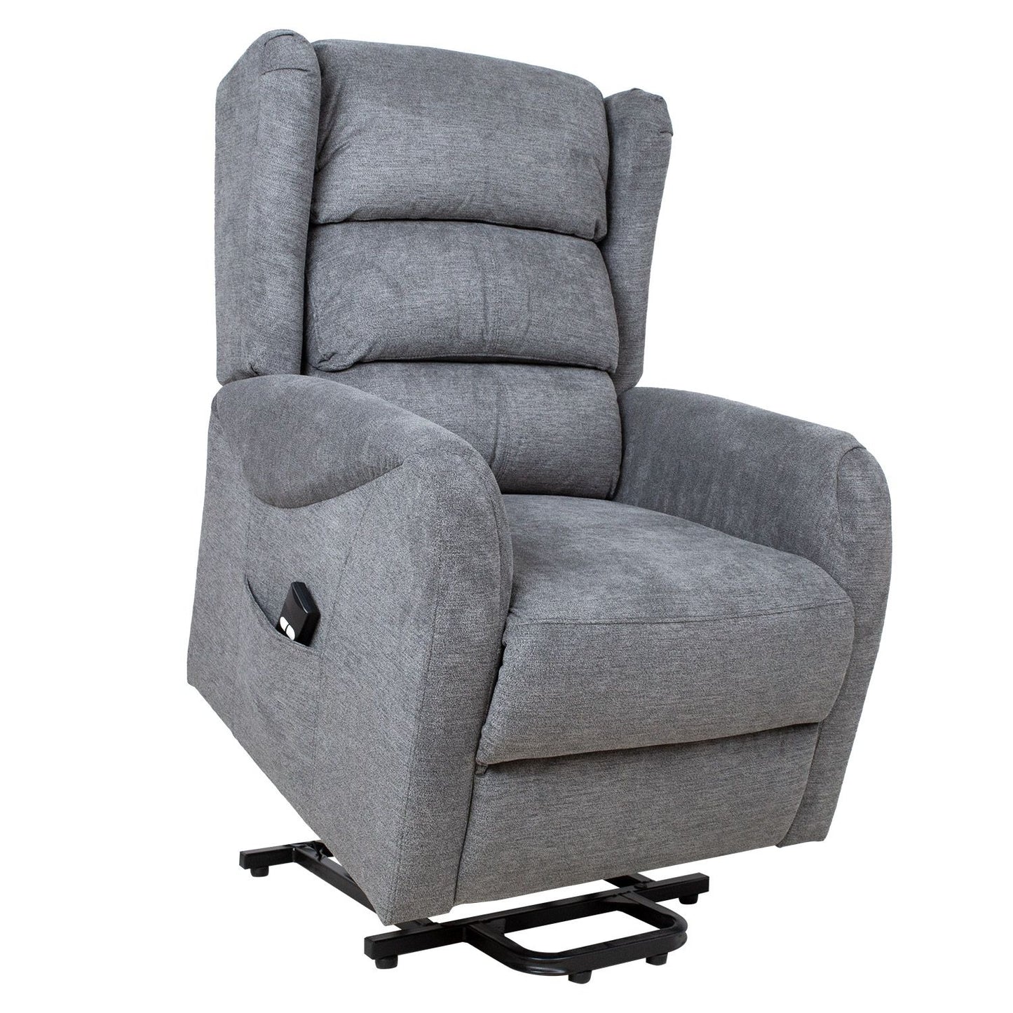 Lounge chair - recliner BARRY with lifting mechanism, gray 