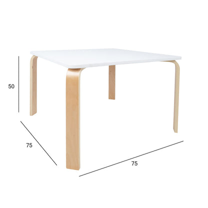 Children's table HAPPY 75x75xH50cm, white