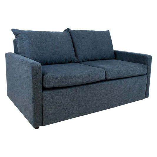 Sofa bed COLOGNE with storage box, dark blue