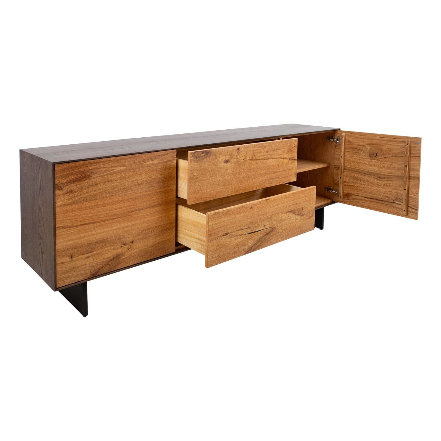 Chest of drawers VALENCIA 200x45xH76cm, oak