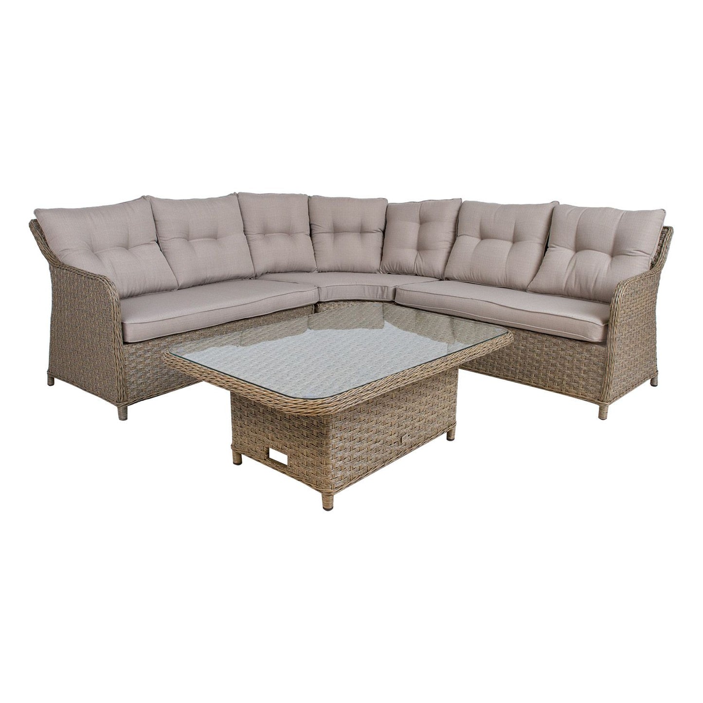 Garden furniture set PACIFIC corner sofa and table, beige