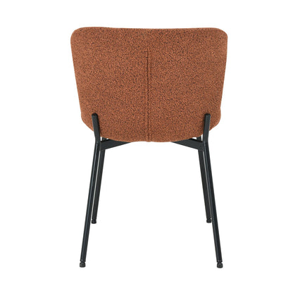 Armchair MANOLO rust brown fabric 