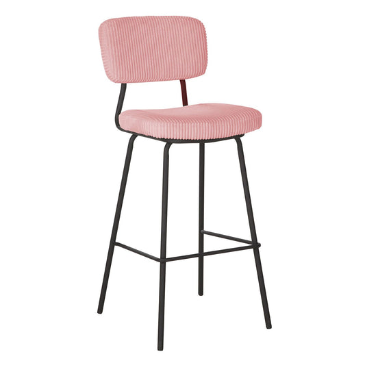 Bar chair KEIU 46x49xH107cm, vintage pink velvet 