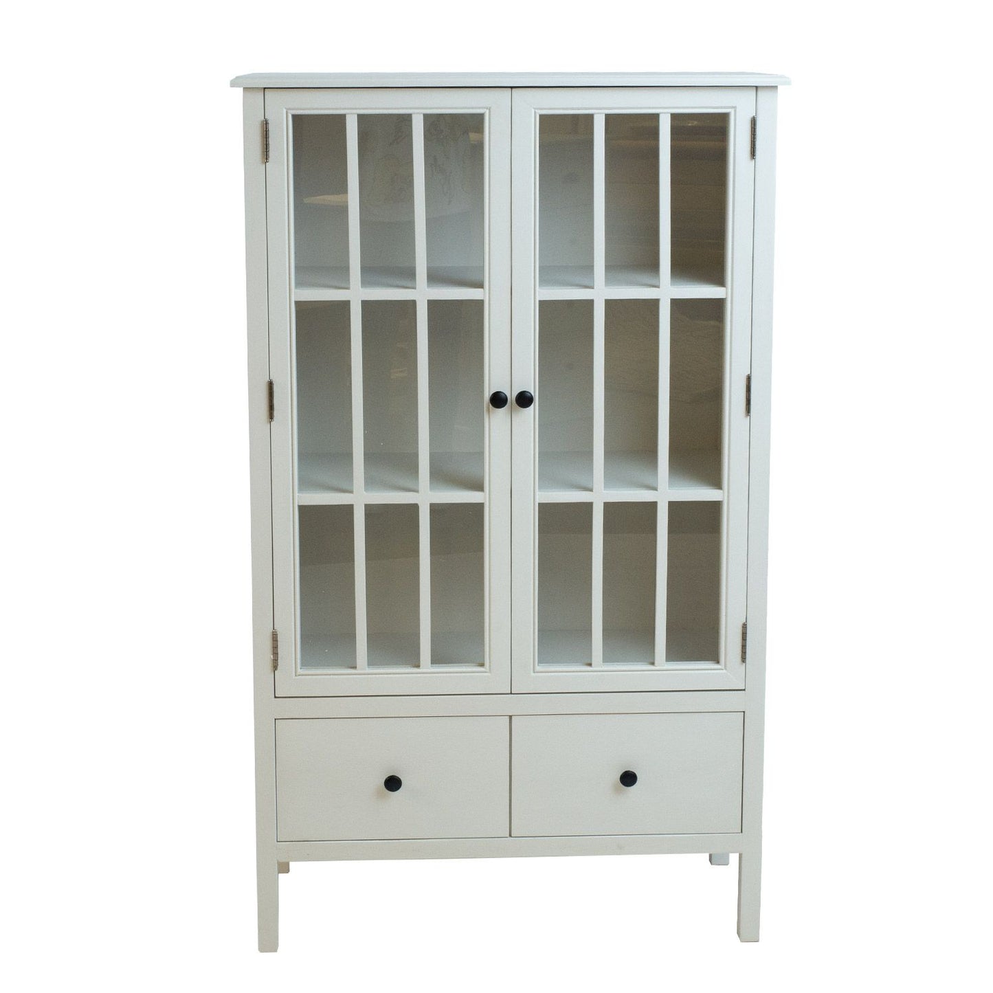 Display cabinet DEVON 80.5x35xH136cm, white