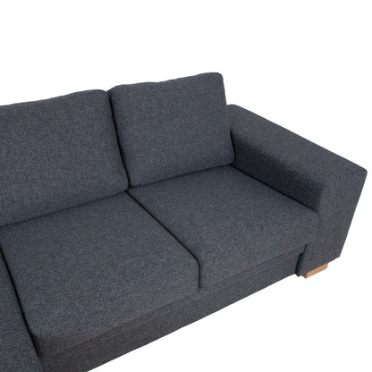 Corner sofa DAGMAR dark gray