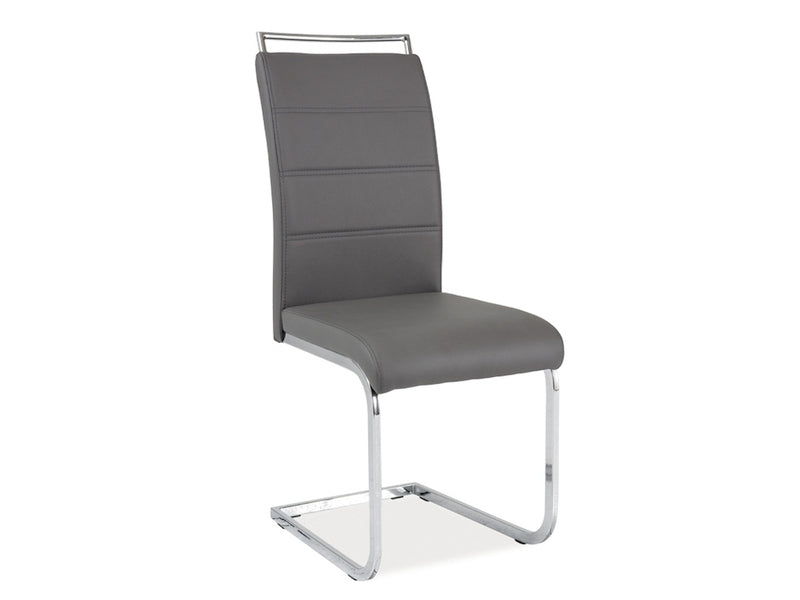 Chair H441 CHROME/GRAY ECO-LEATHER