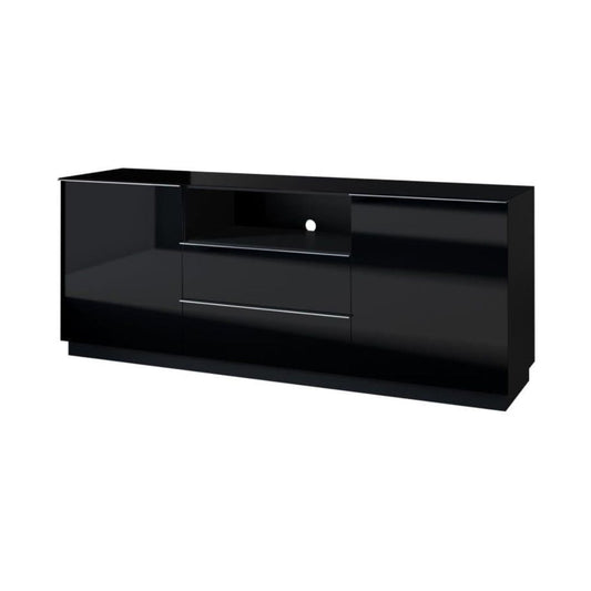 HELIO - Chest of drawers 2 doors 2 drawers 1 niche / Black 