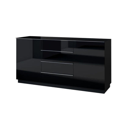 HELIO - Chest of drawers 2 doors 4 drawers / Black