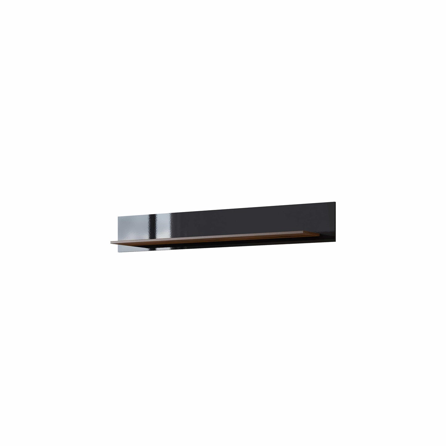 KASAI - Plaukts - Walnut Columbia / Black Gloss - Easy Home