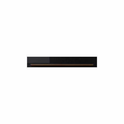 KASAI - Plaukts - Walnut Columbia / Black Gloss - Easy Home