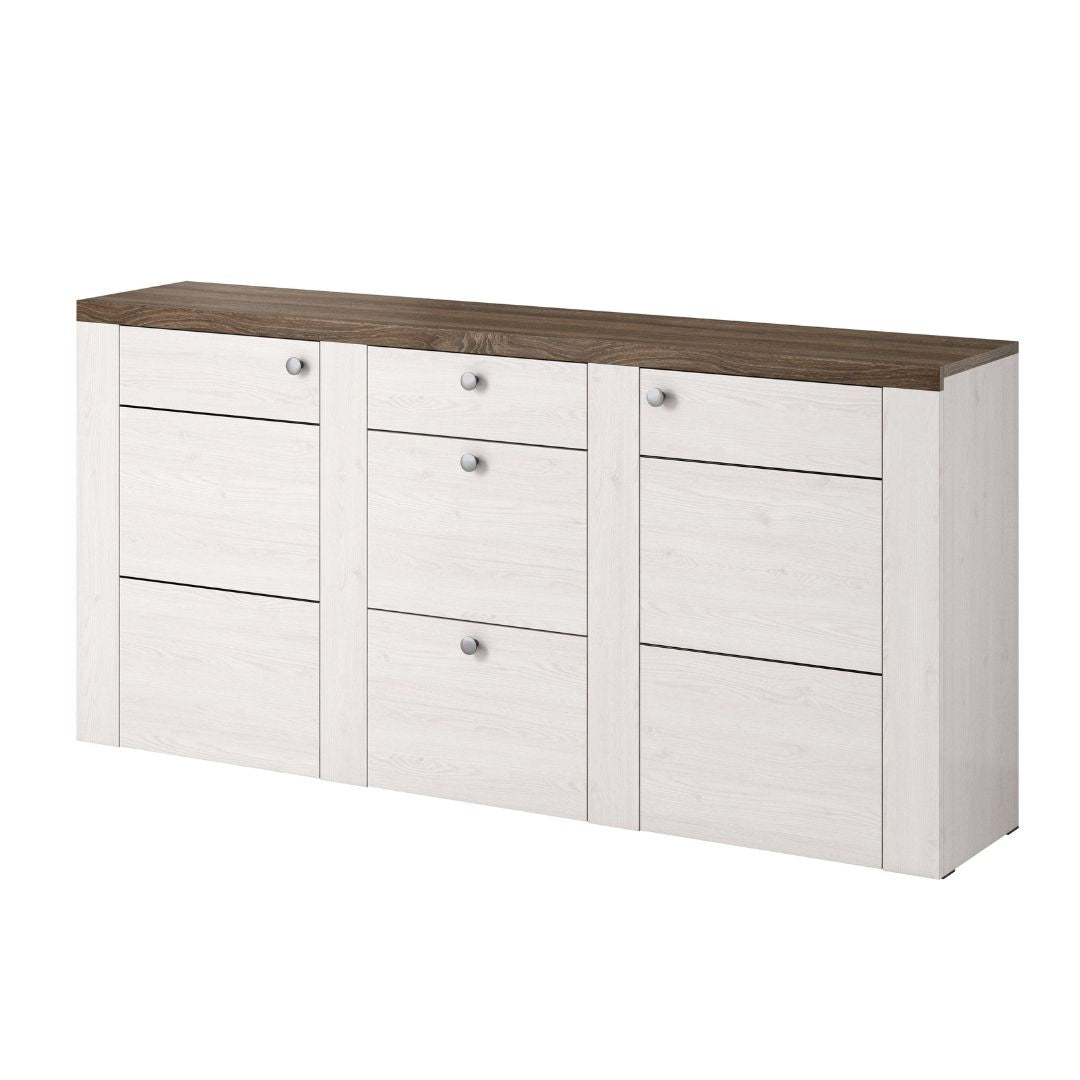 LARONA - Chest of drawers with 2 doors and 3 drawers / Oak Sibiu Larche &amp; Oak Sonoma Truffle