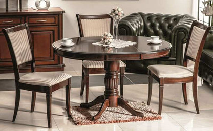 Table MARGO DARK WALNUT 90(125)x90