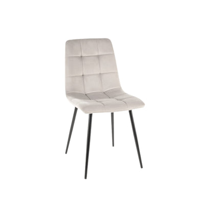 Chair MILA VELVET BLACK FRAME/J. GRAY BLUE 03