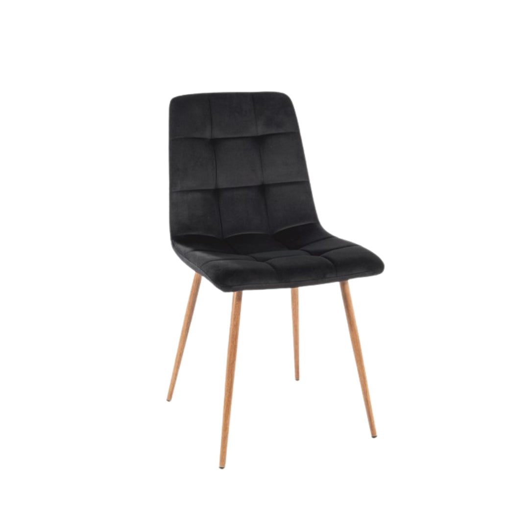 Chair MILA D VELVET OAK FRAME/BLACK BLUEVEL 19 