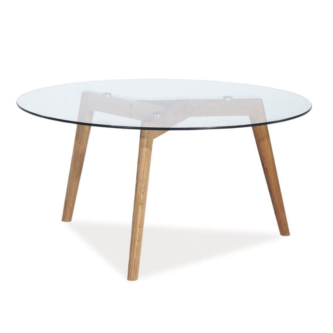 Coffee Table OSLO L2 TRANSPARENT / OAK TONE FI 80