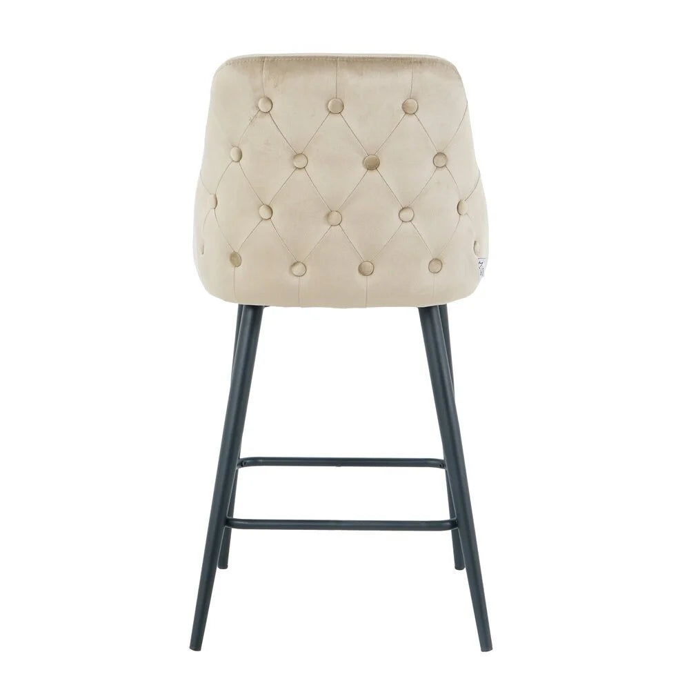 Half bar chair Deka, Beige velvet 