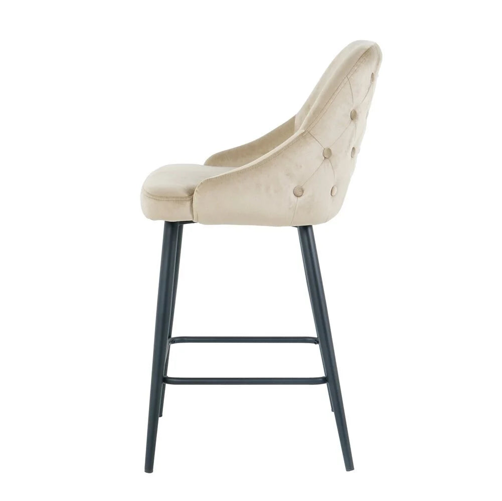 Half bar chair Deka, Beige velvet 