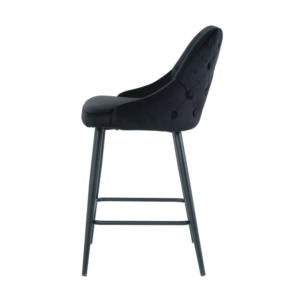 Bar stool Deka, Black Velvet 