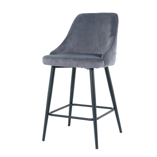 Half-bar chair Deka, Gray Velvet 