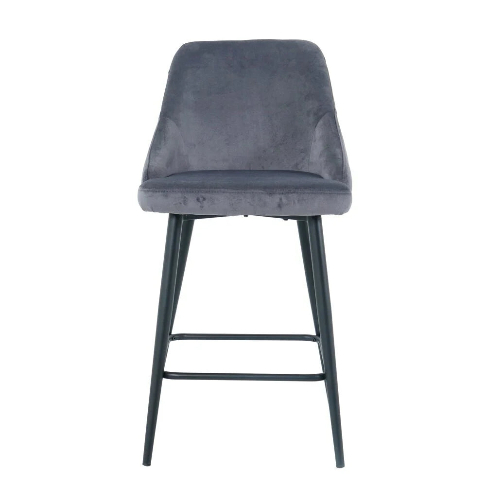 Half-bar chair Deka, Gray Velvet 