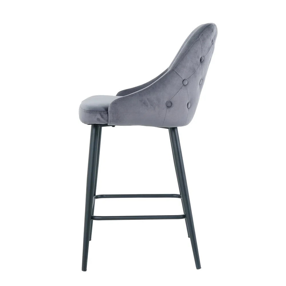 Half-bar chair Deka, Gray Velvet 