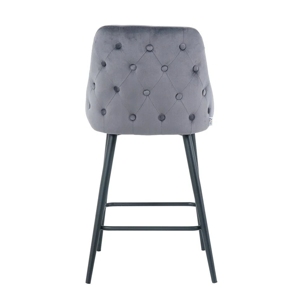 Half-bar chair Deka, Gray Velvet 